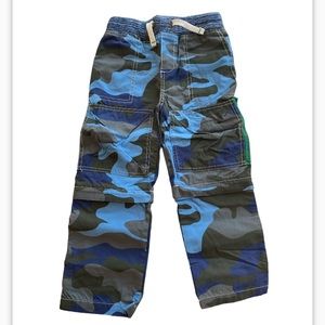 Mini Boden Zip-Off Techno Pants Size 3T Camo